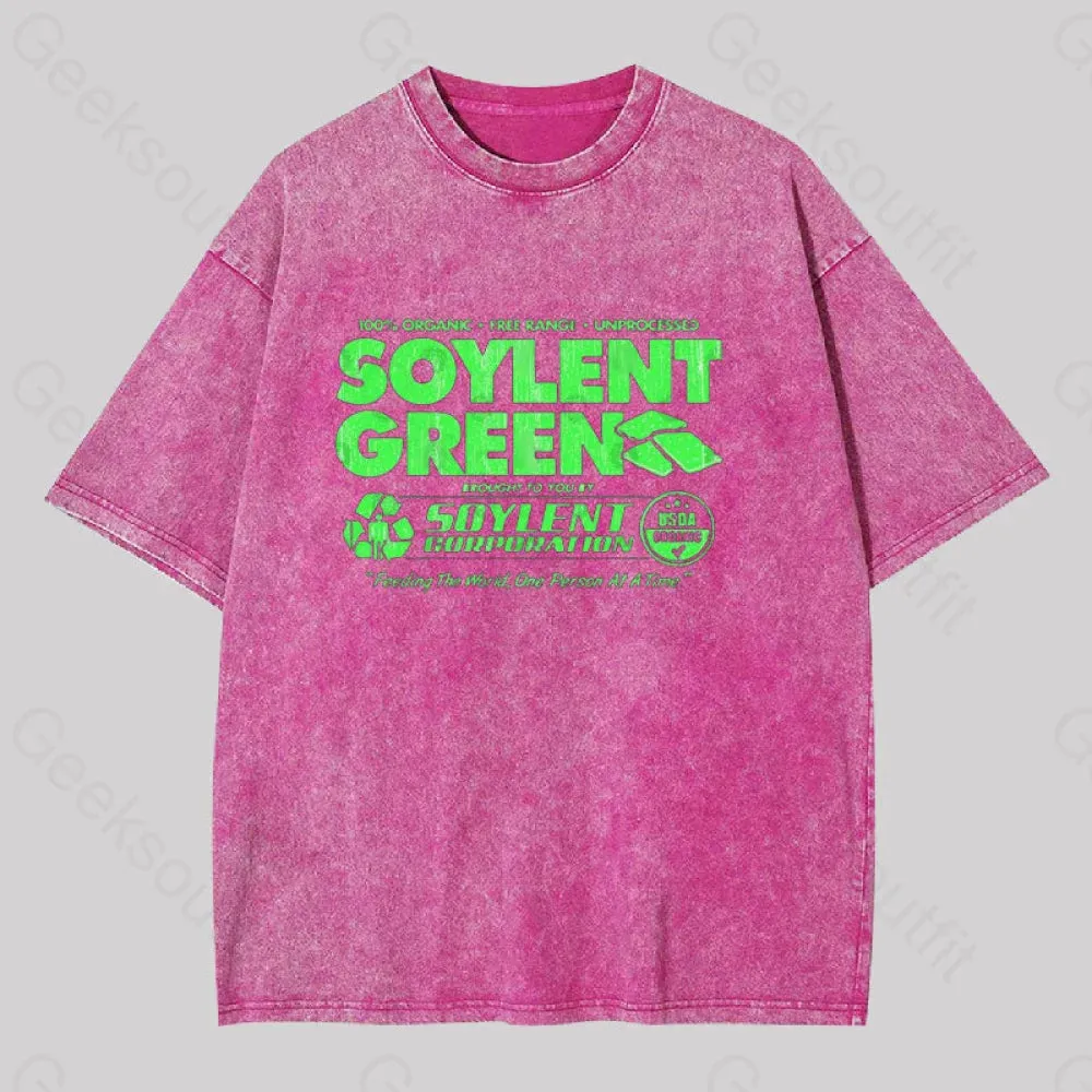 100% Organic Soylent Green Geek Washed T-shirt