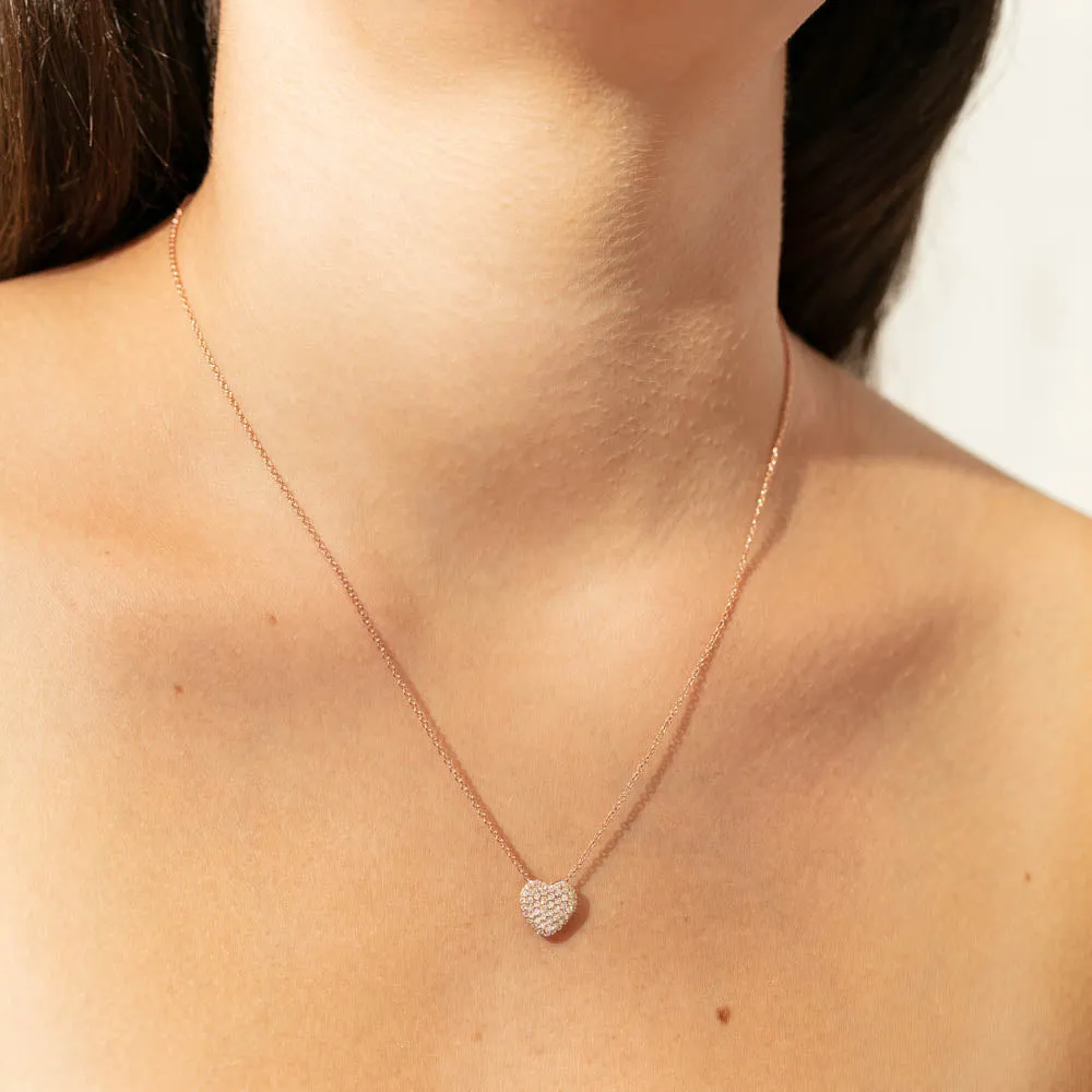 18ct Rose Gold Diamond Corazon Pendant
