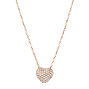 18ct Rose Gold Diamond Corazon Pendant