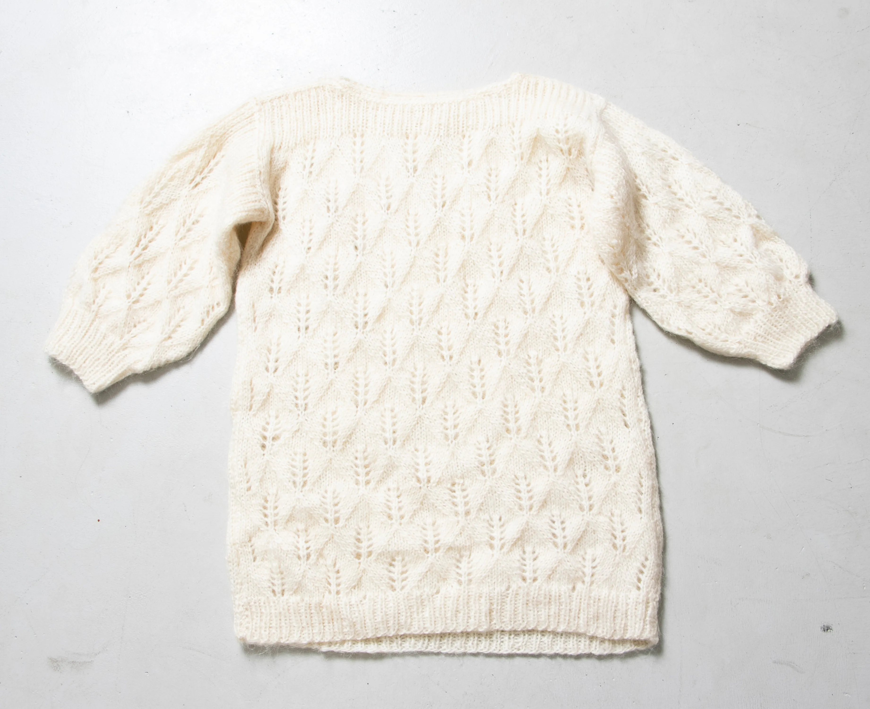 1980s Sweater Wool Mohair Chunky Knit S