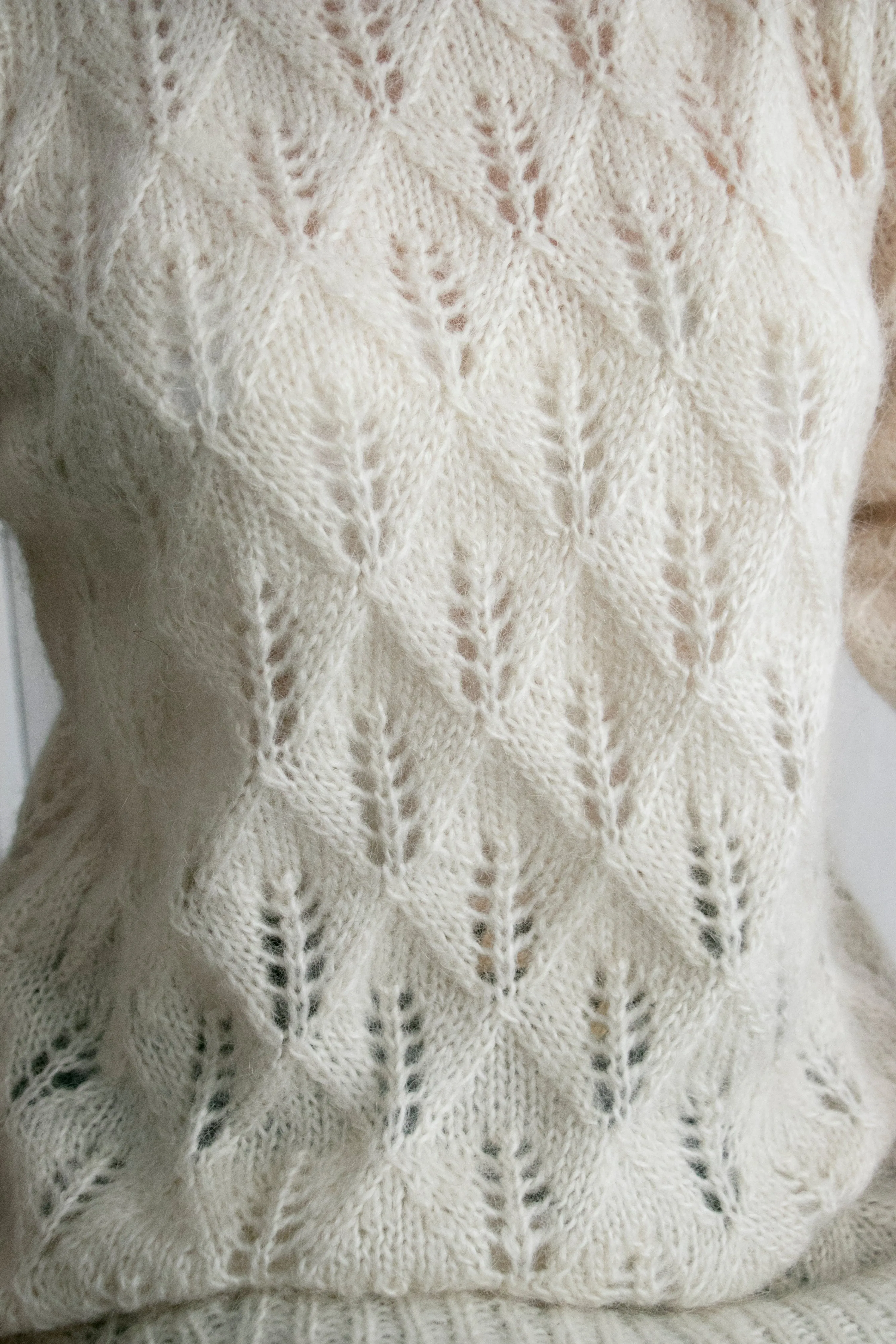 1980s Sweater Wool Mohair Chunky Knit S