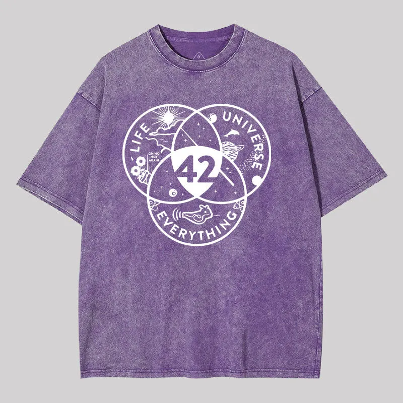 42 answer to life the universe Washed T-Shirt