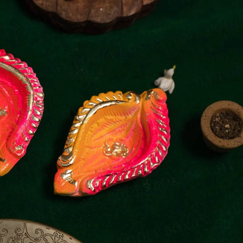 4INCH Gleam Eco Friendly Diya (Set of 2)