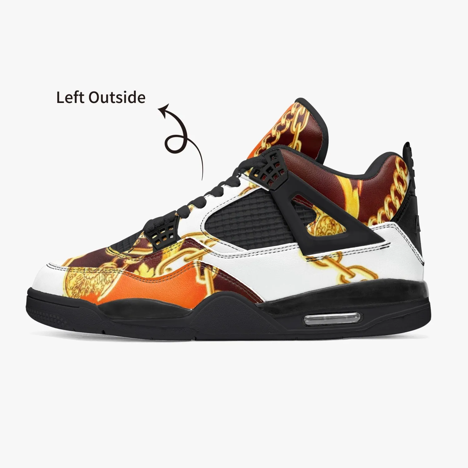 698. AJ4 Basketball Sneakers -Black Sole