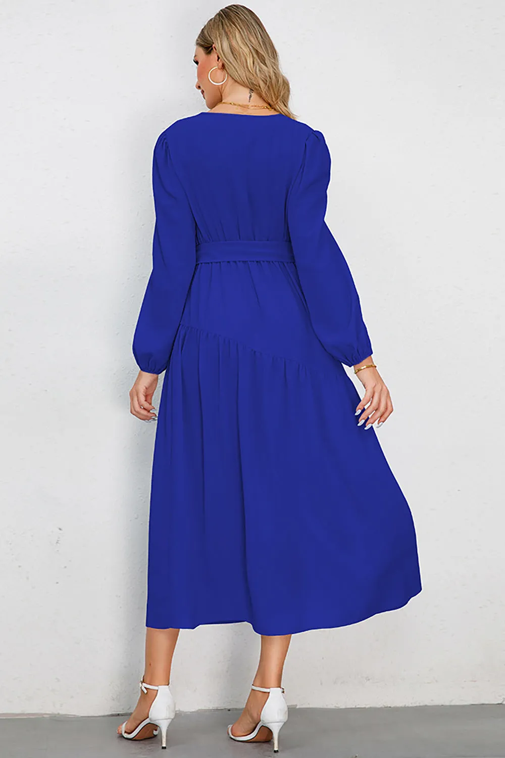 A-Line Long Sleeves Black Casual Dress