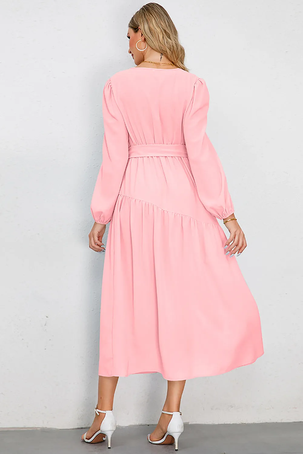 A-Line Long Sleeves Black Casual Dress