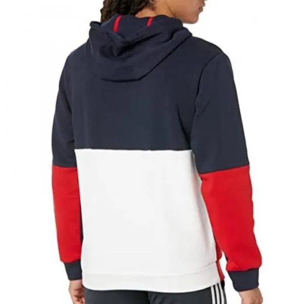 adidas - Men - Essentials Colorblock Full-Zip Hoodie - Ink/Red