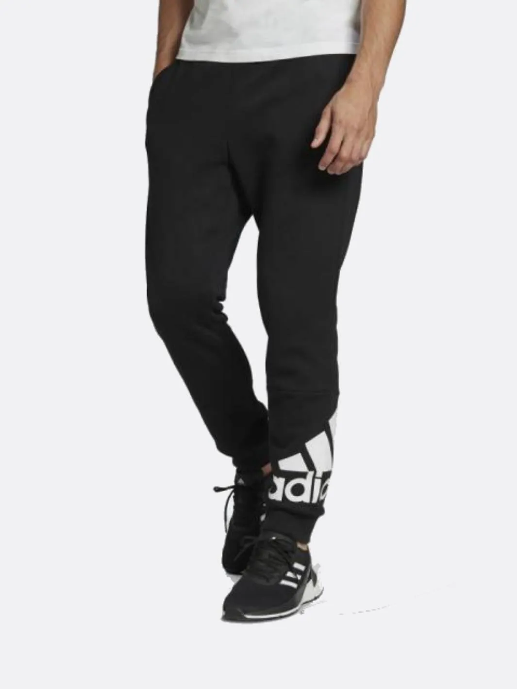 adidas - Men - Essentials Tapered Cuff Logo - Black/White