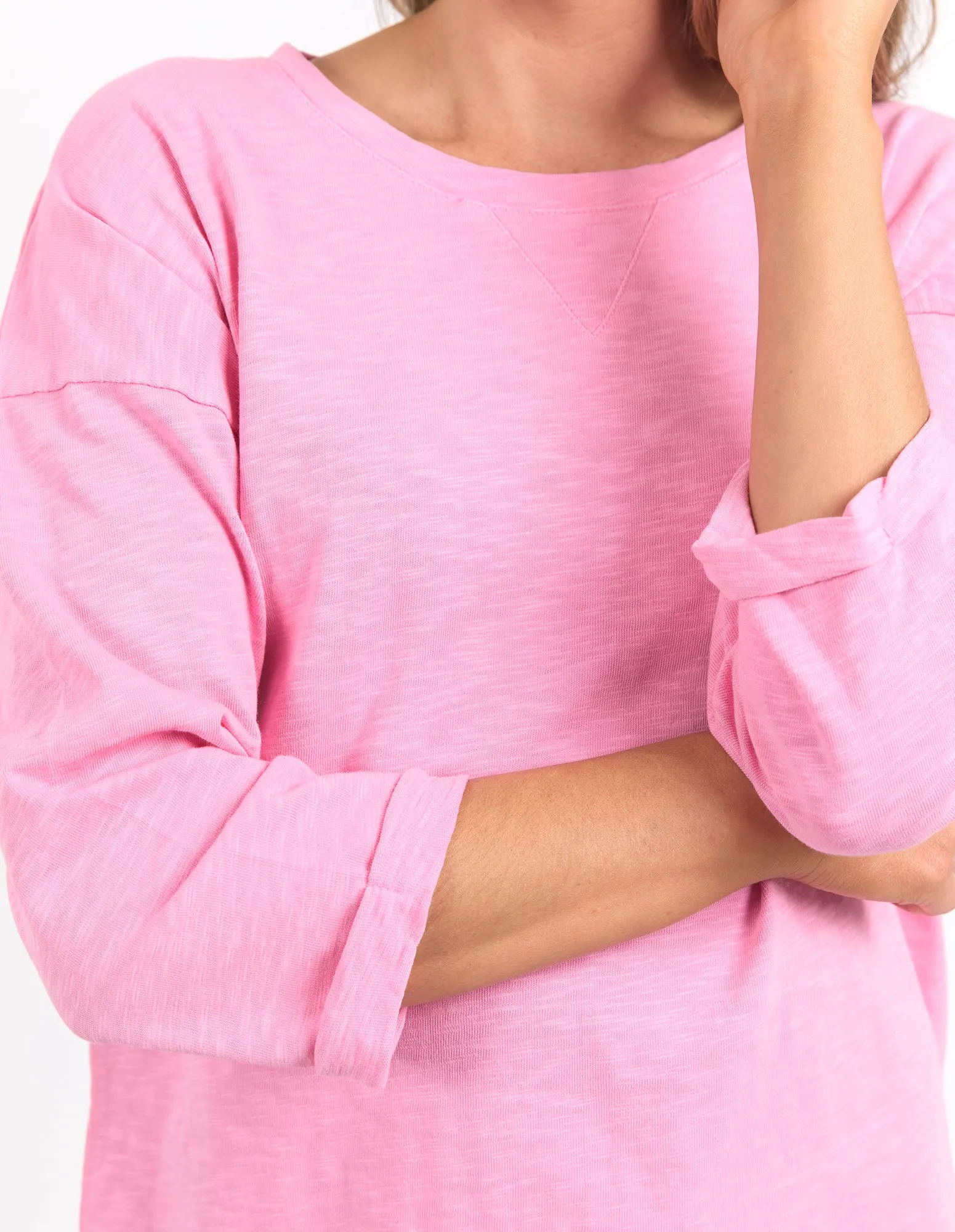 Annie 3/4 Sleeve Tee Strawberry Pink