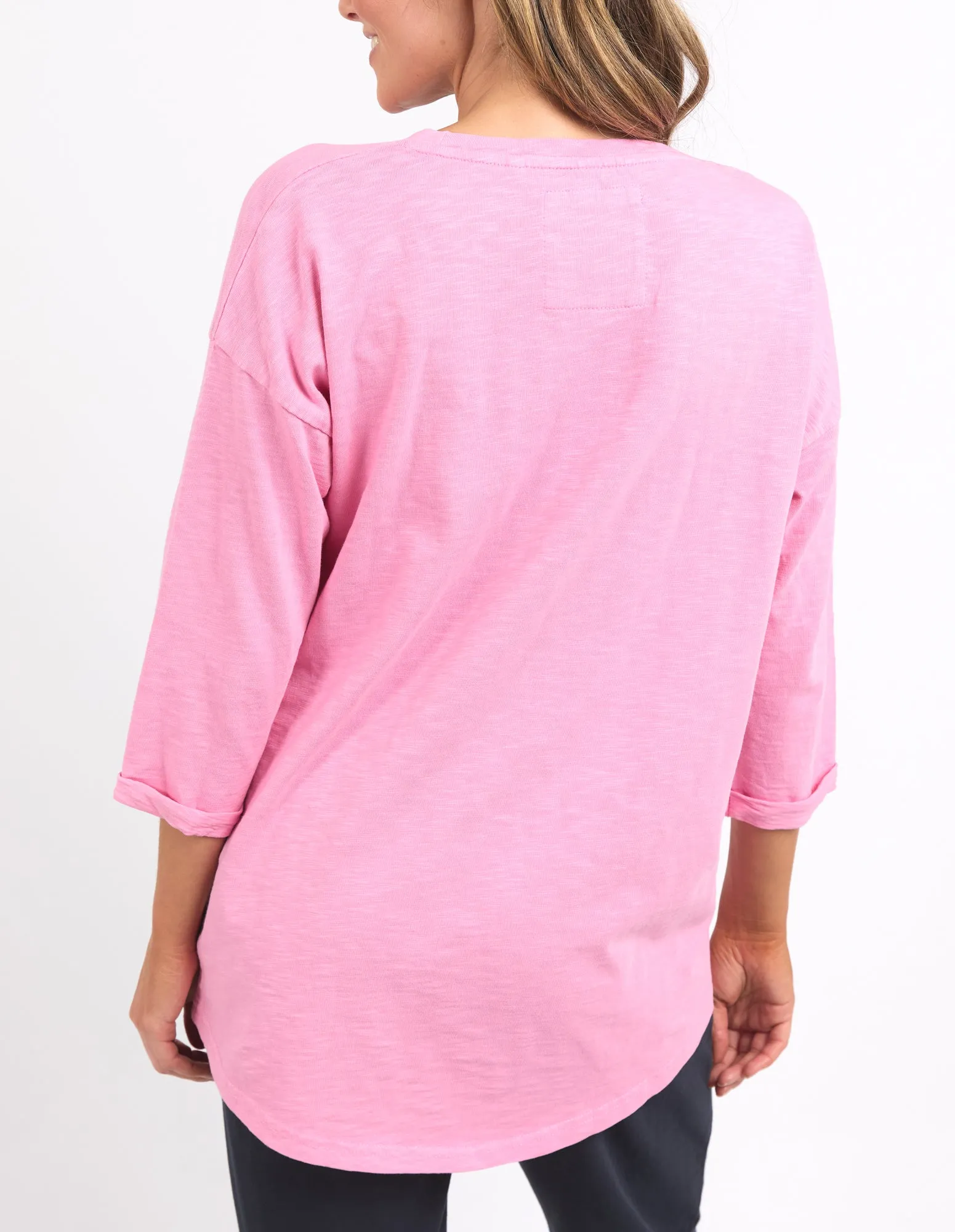 Annie 3/4 Sleeve Tee Strawberry Pink