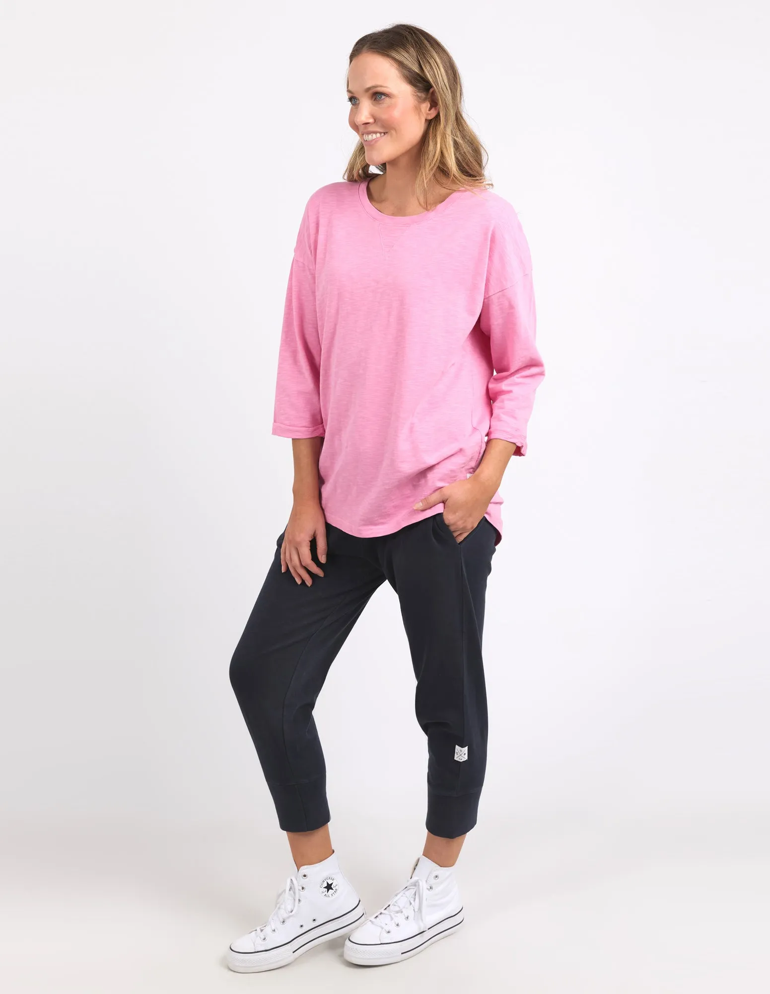 Annie 3/4 Sleeve Tee Strawberry Pink