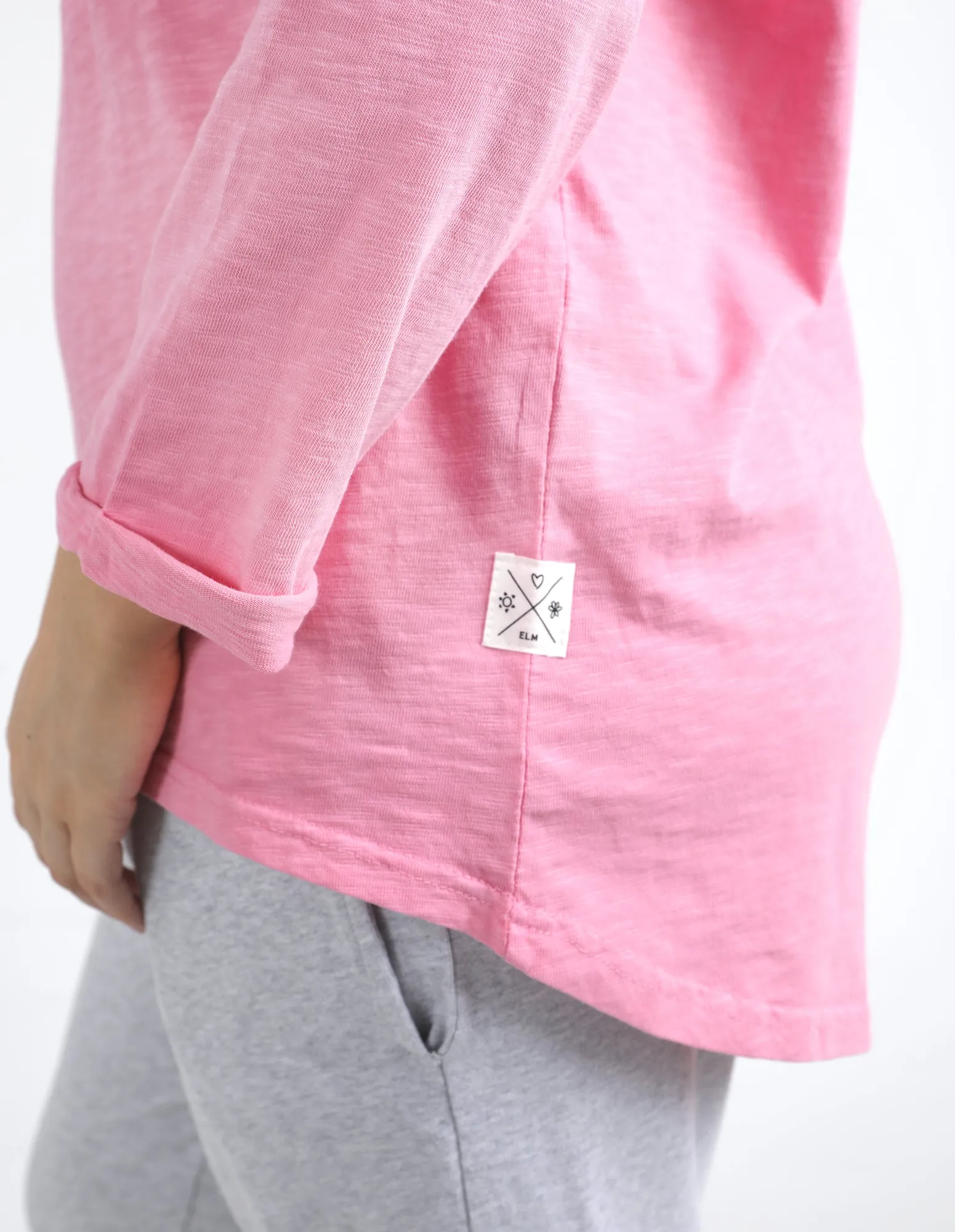 Annie 3/4 Sleeve Tee Strawberry Pink