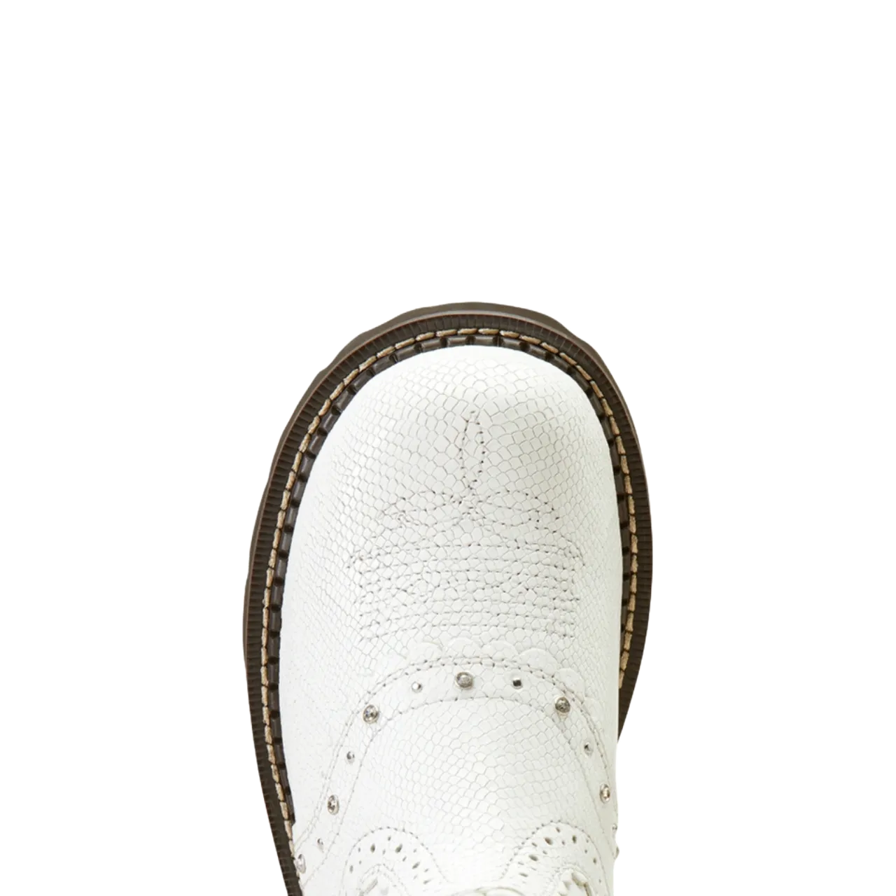 Ariat Ladies Gembaby White Snake Emboss Western Boots 10047012