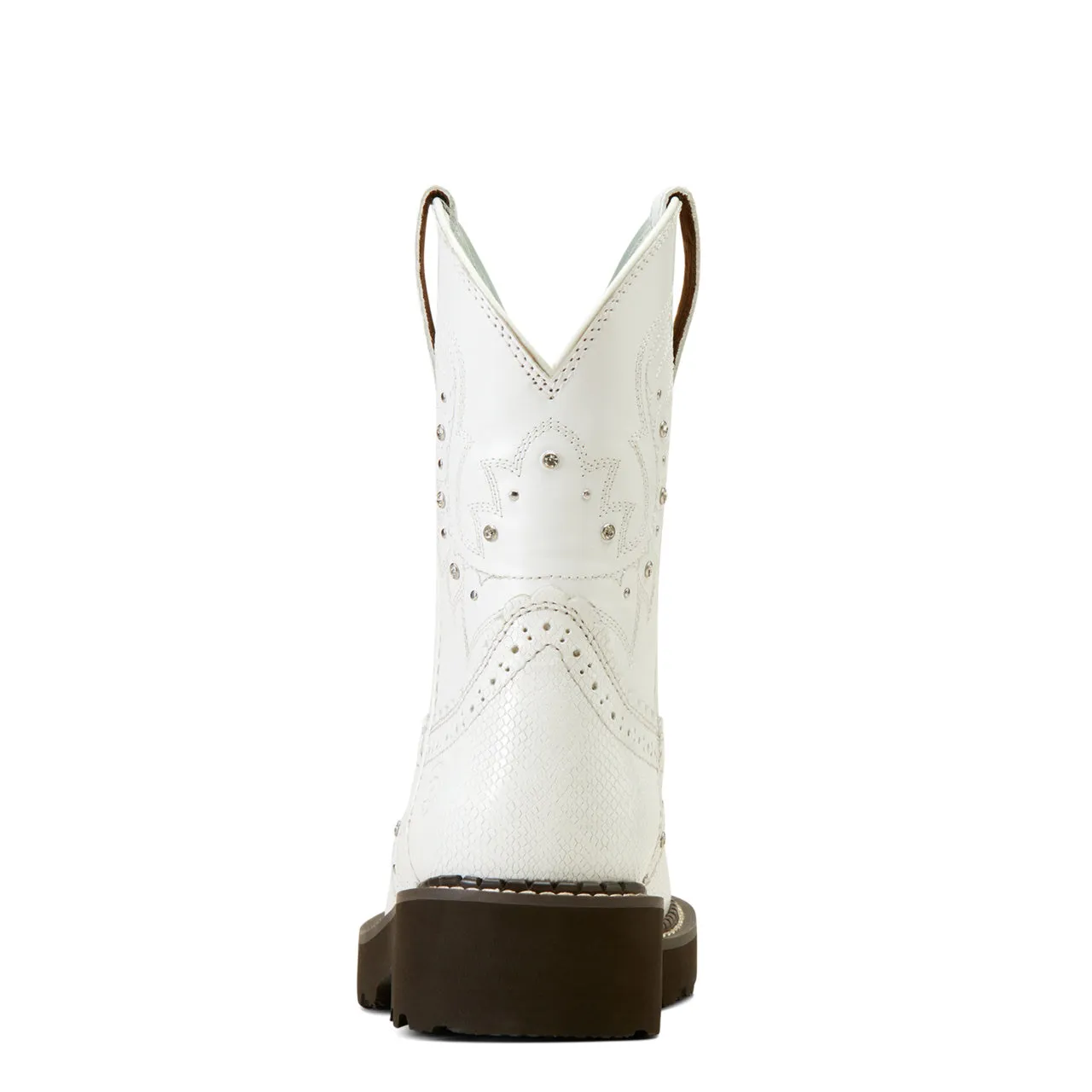 Ariat Ladies Gembaby White Snake Emboss Western Boots 10047012
