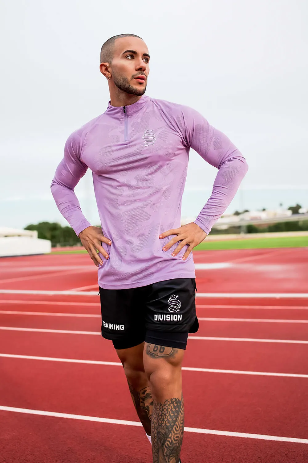 Assault 1/4 Zip Top - Lilac