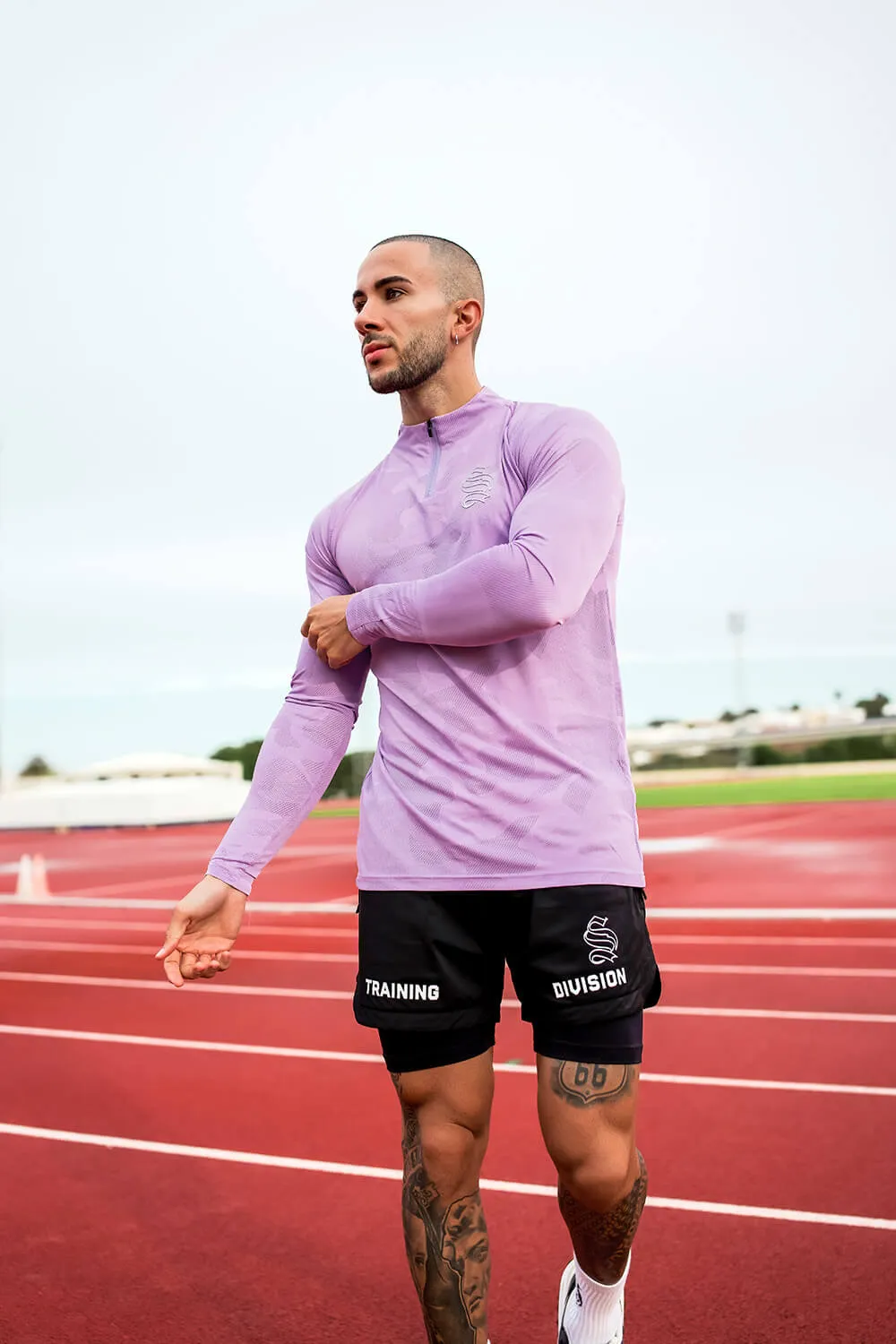 Assault 1/4 Zip Top - Lilac