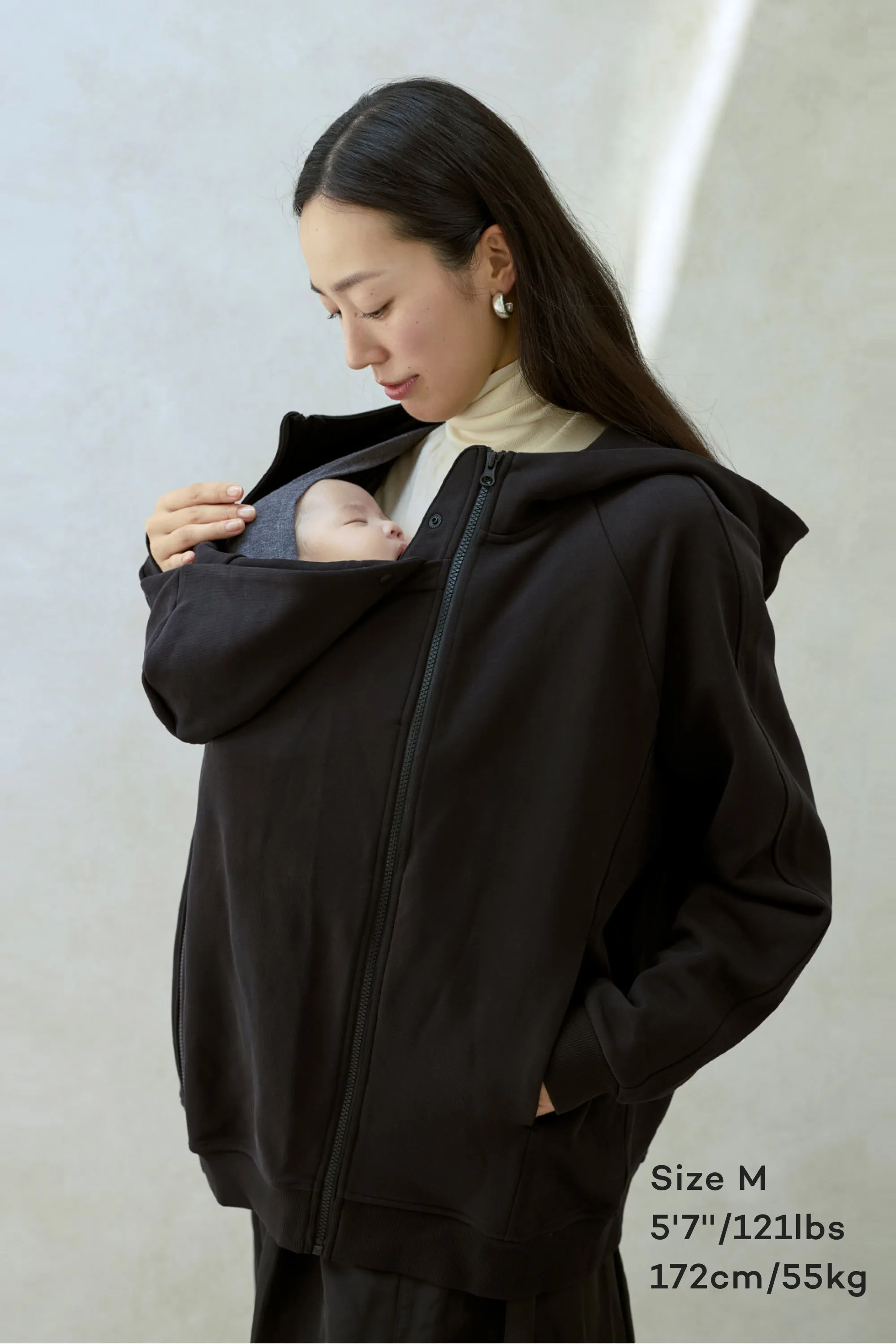 Babywearing Outerwear Zip Up Hoodie