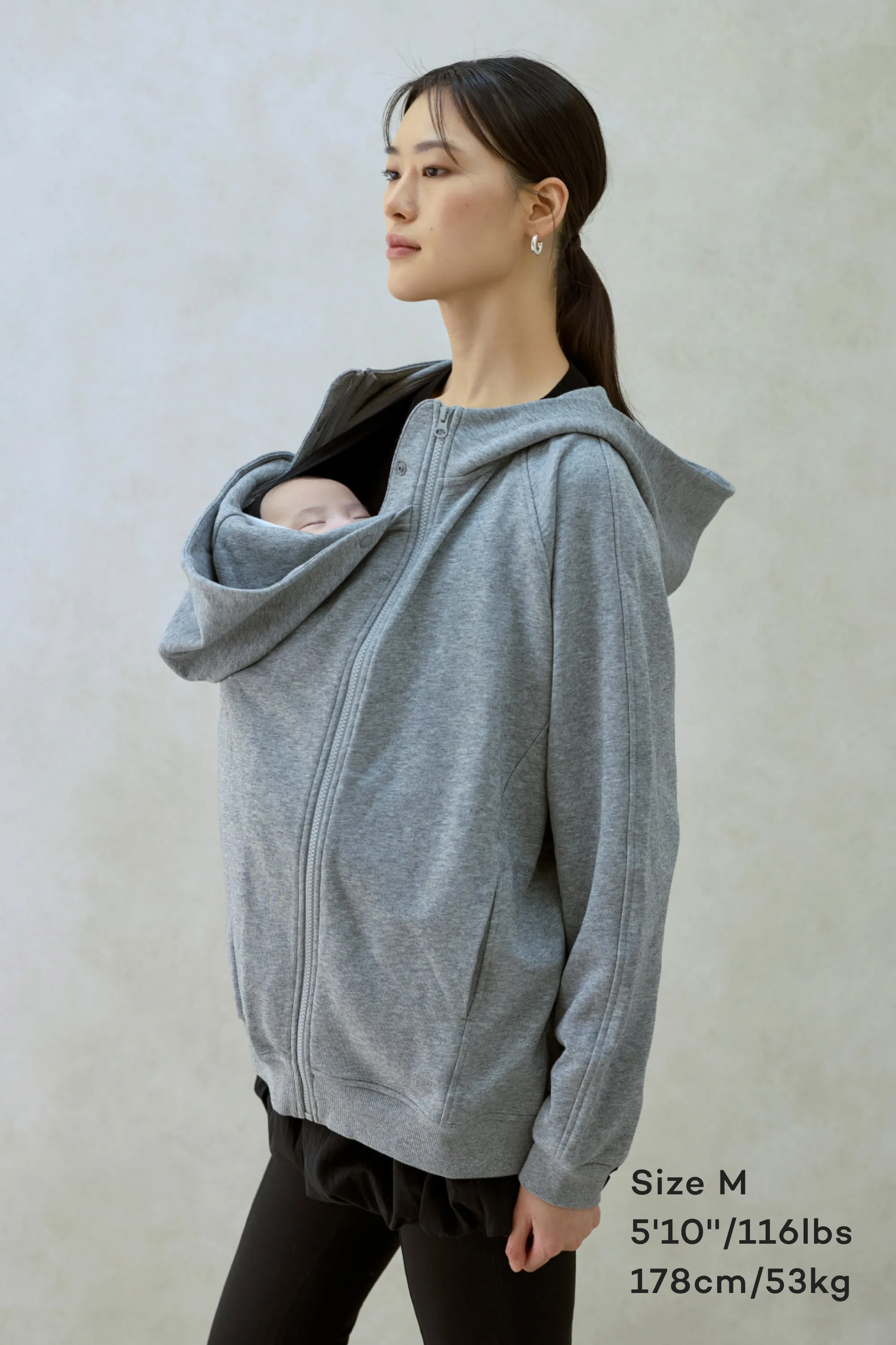 Babywearing Outerwear Zip Up Hoodie