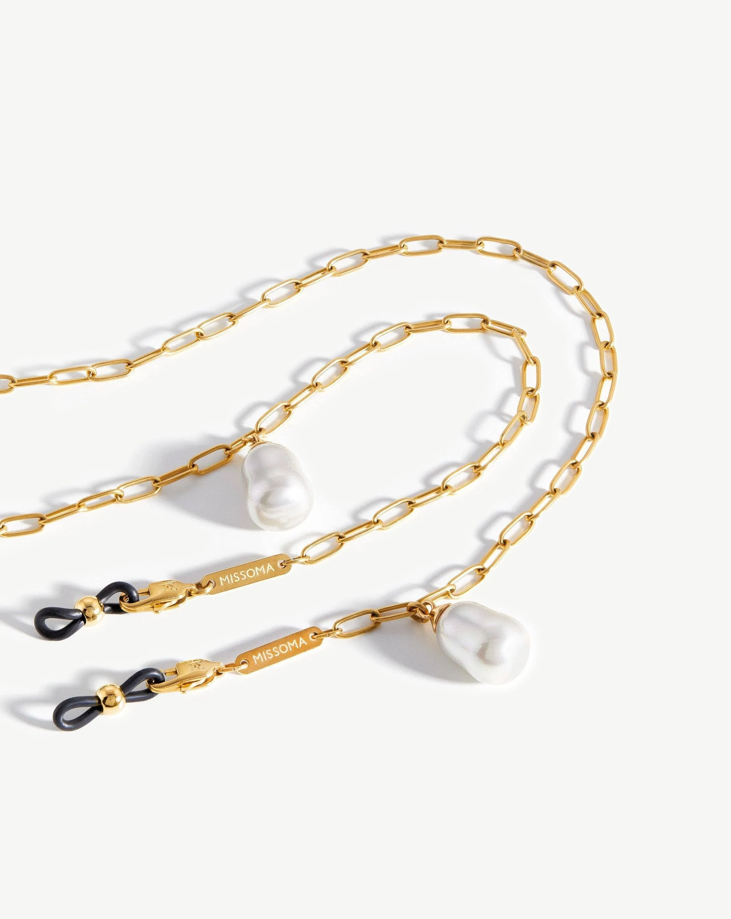 Baroque Pearl Charm Eyewear Chain | 18ct Gold Plated/Pearl