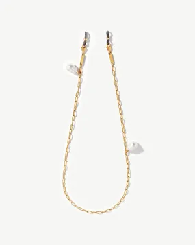 Baroque Pearl Charm Eyewear Chain | 18ct Gold Plated/Pearl