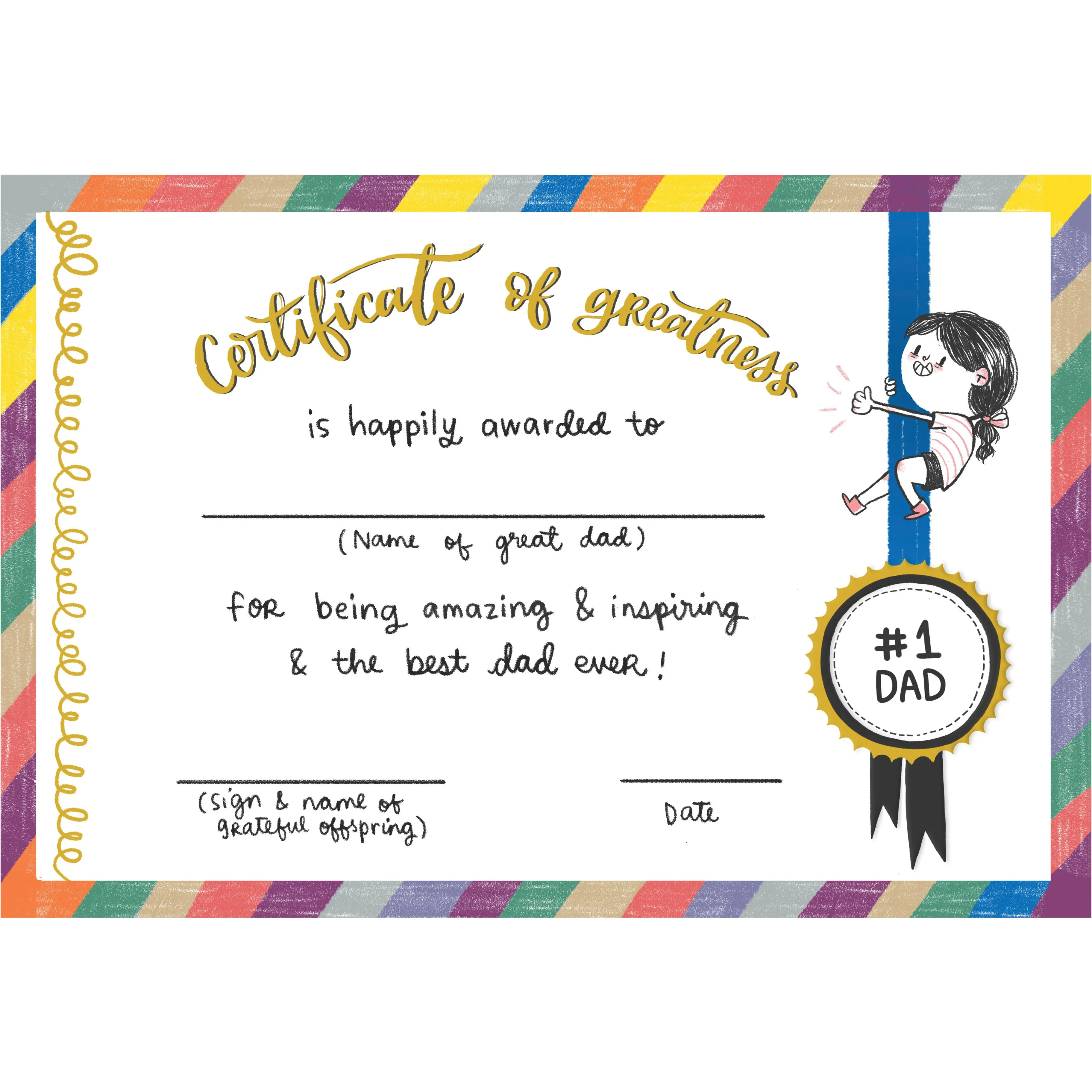 Best Dad Certificate