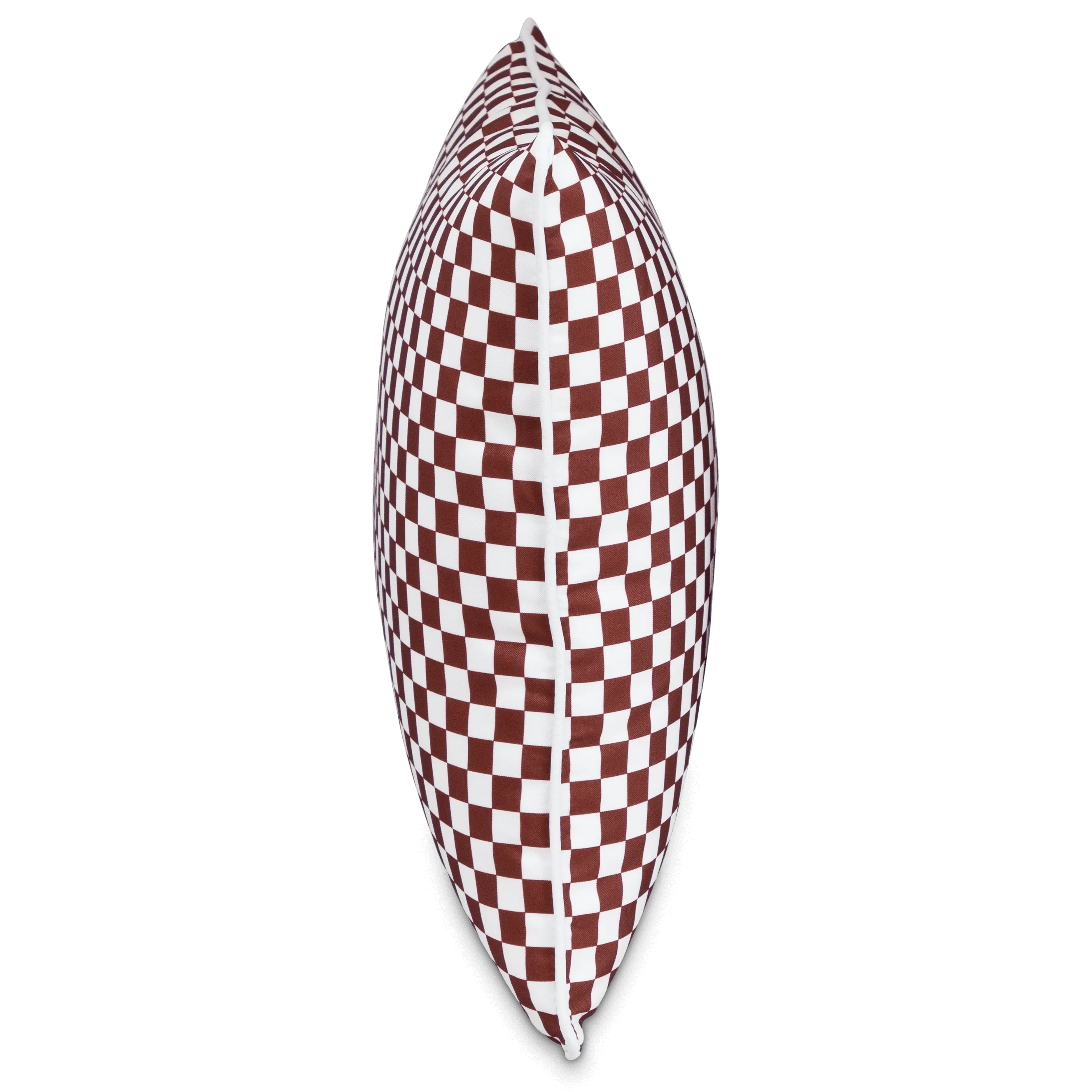 Bondi Chestnut Check - 45 x 45 cm Piped Outdoor Cushion