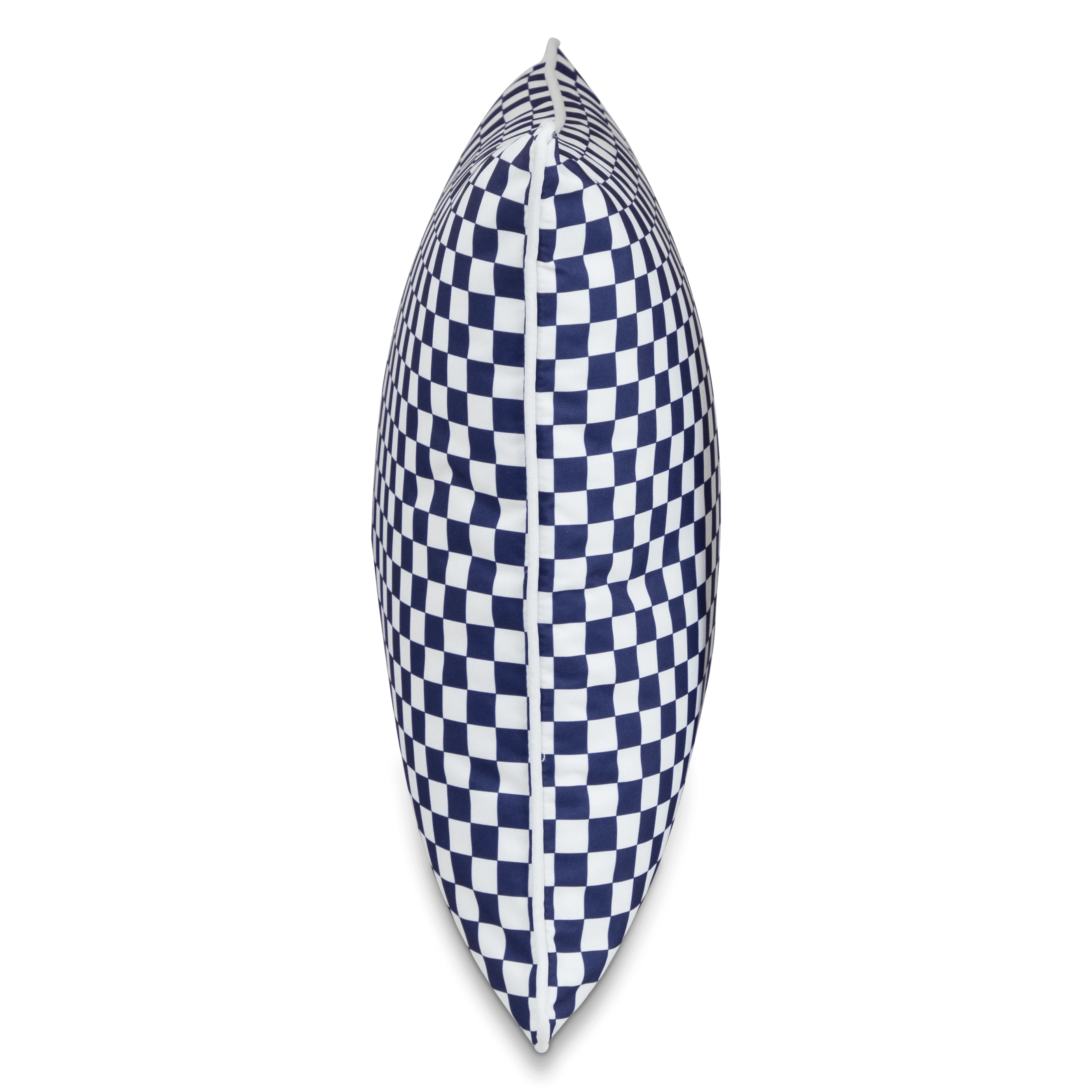 Bondi Navy Check - 45 x 45 cm Piped Outdoor Cushion
