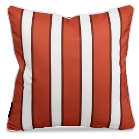 Bondi Stripe Coral - 45 x 45 cm Piped Outdoor Cushion