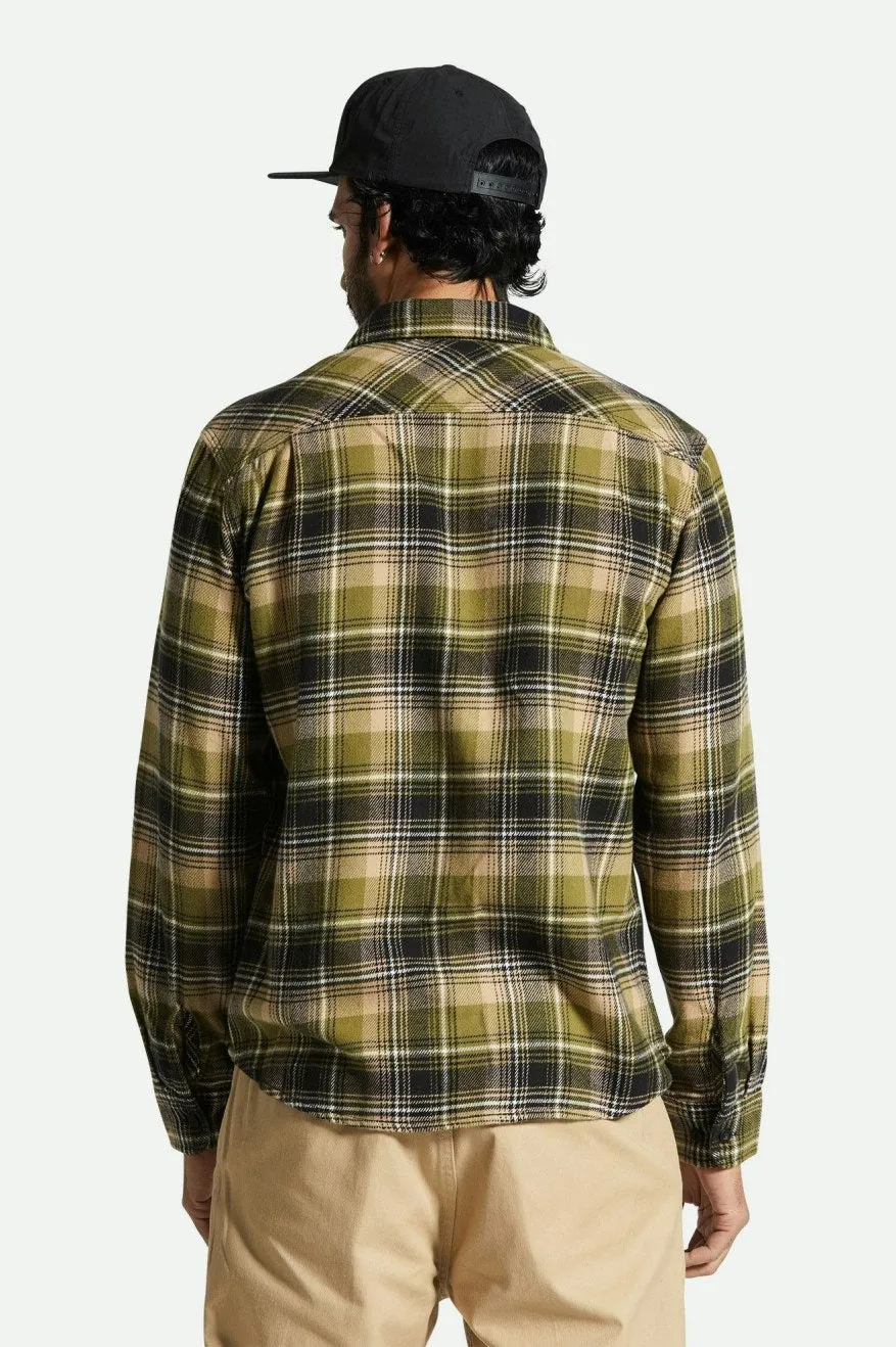 Bowery L/S Flannel - Green Kelp/Sand/Black