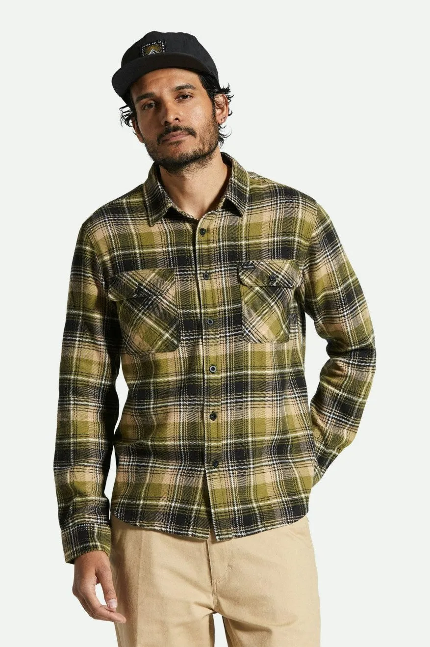 Bowery L/S Flannel - Green Kelp/Sand/Black