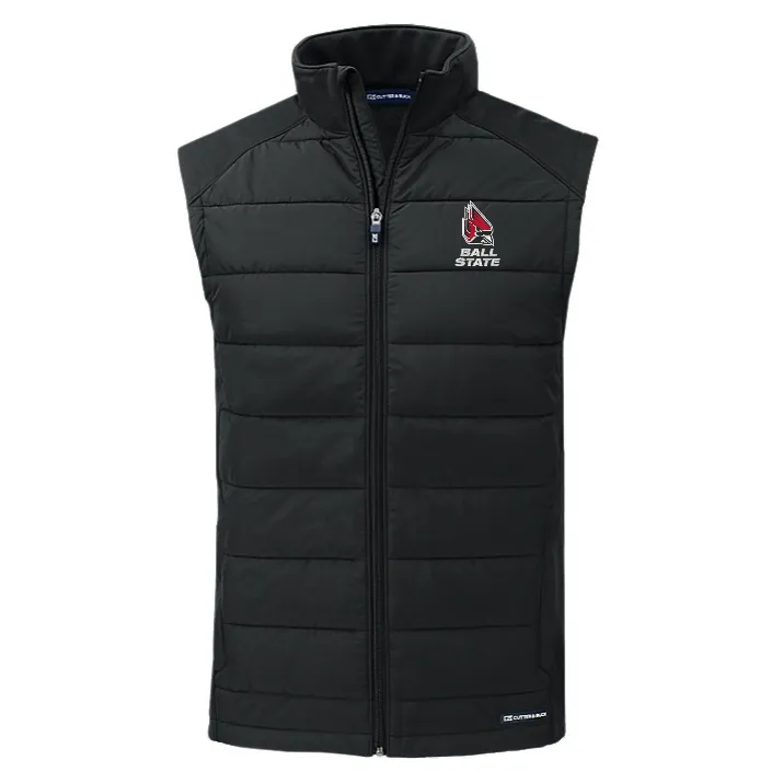 BSU Cardinals Men's Cutter &amp; Buck Evoke Eco Hybrid Vest
