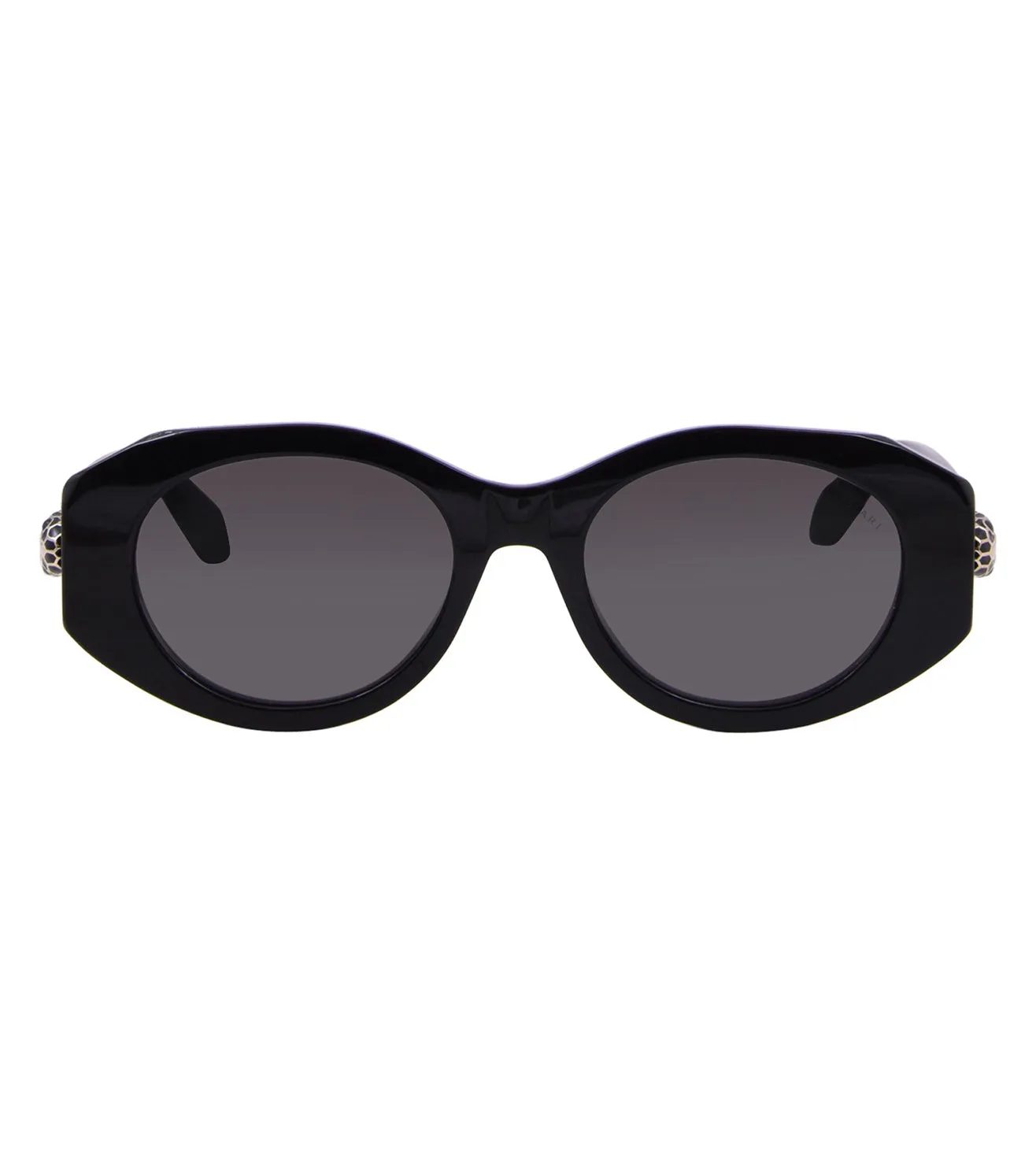 Bvlgari Women's Smoke Grey Round Sunglasses