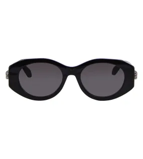 Bvlgari Women's Smoke Grey Round Sunglasses