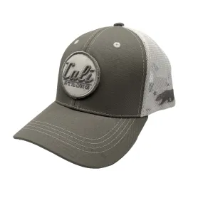 CALI Strong Classic Tactical Trucker Hat Morale Patch Grey White