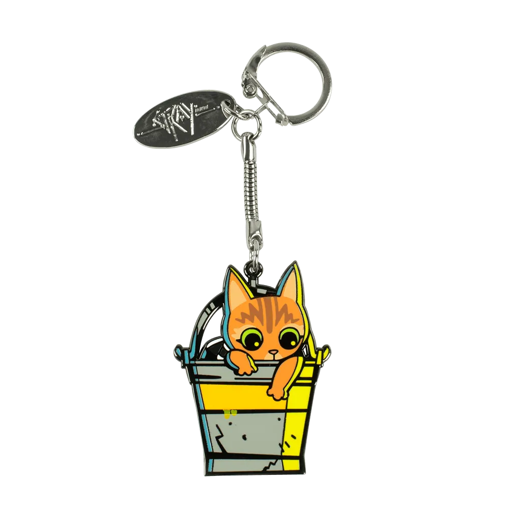 Cat-in-a-Bucket Keychain