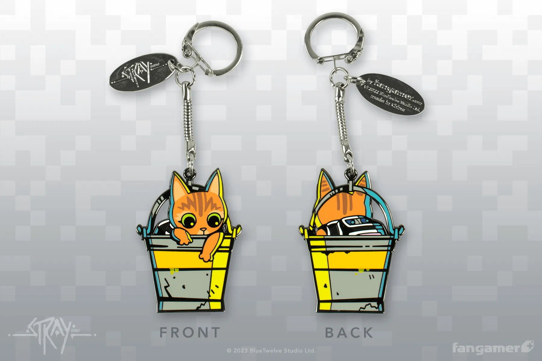 Cat-in-a-Bucket Keychain