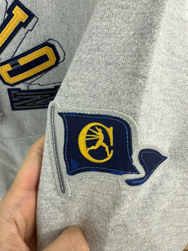 Champion Reverse Weave Hoodie Arch Logo Oxford Grey GF68 586DOB 1IC