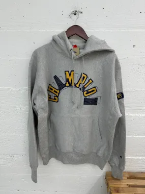 Champion Reverse Weave Hoodie Arch Logo Oxford Grey GF68 586DOB 1IC