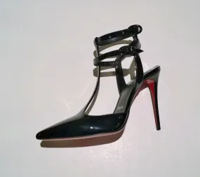 Christian Louboutin Maravilla 100 Black Patent Heels