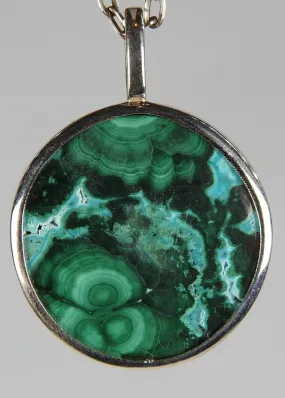 Chrysocolla & Malachite  Crystal Pendant
