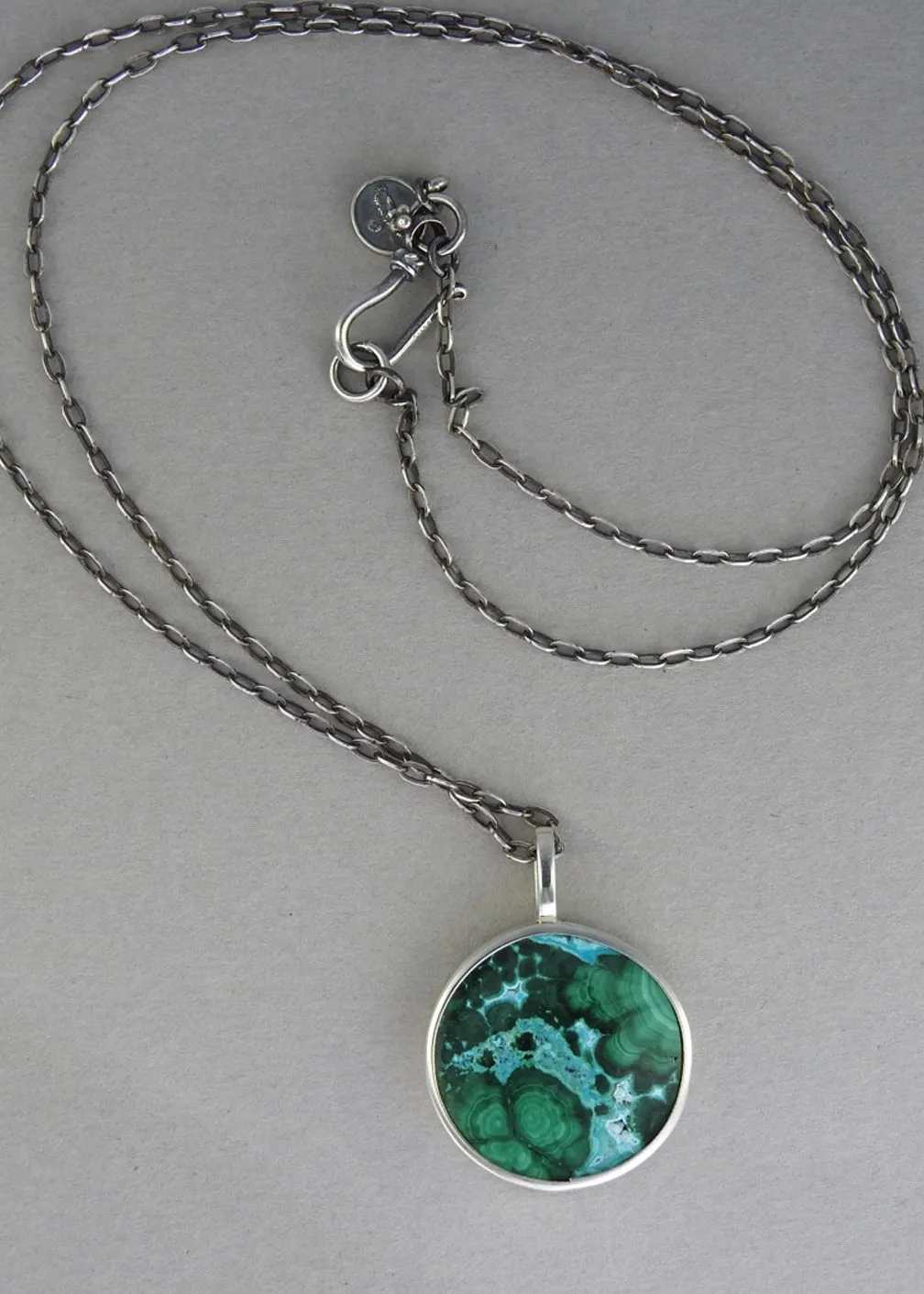Chrysocolla & Malachite  Crystal Pendant