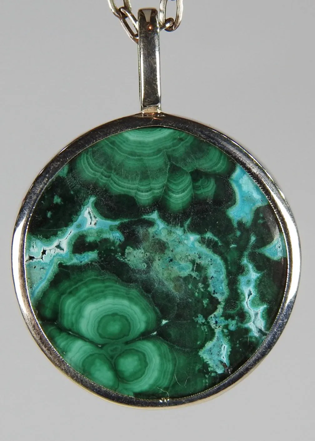 Chrysocolla & Malachite  Crystal Pendant