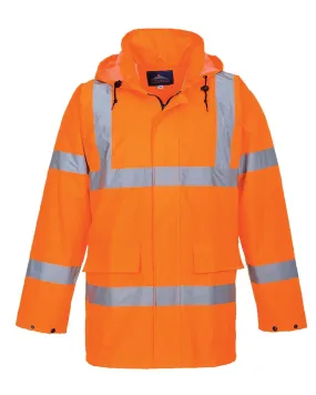 Class 3 Portwest Orange Hi-Vis Lite Traffic Jacket