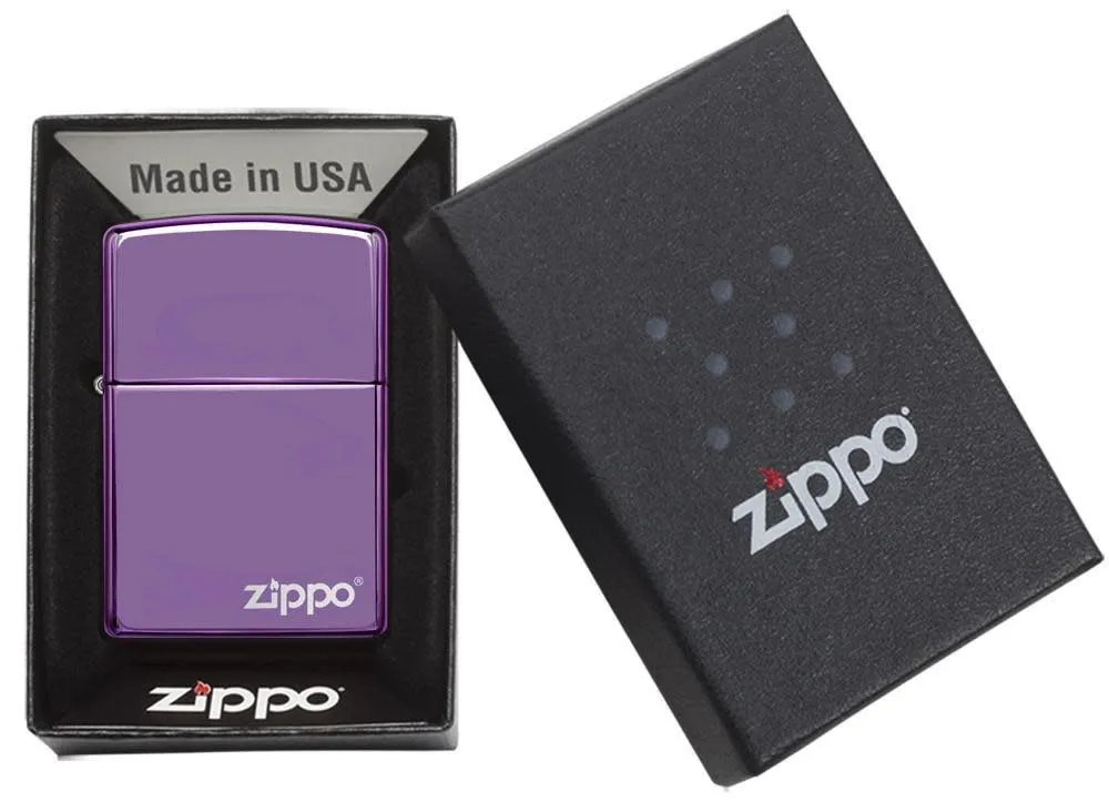 Classic High Polish Purple Zippo Logo