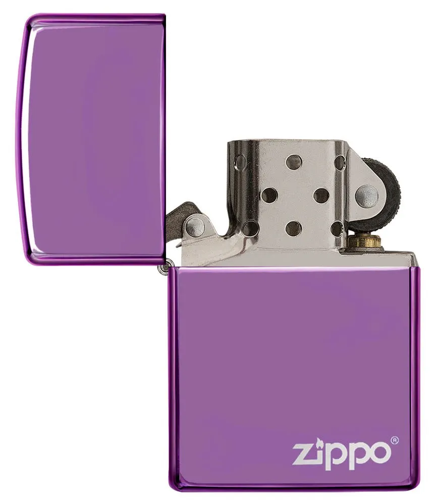 Classic High Polish Purple Zippo Logo