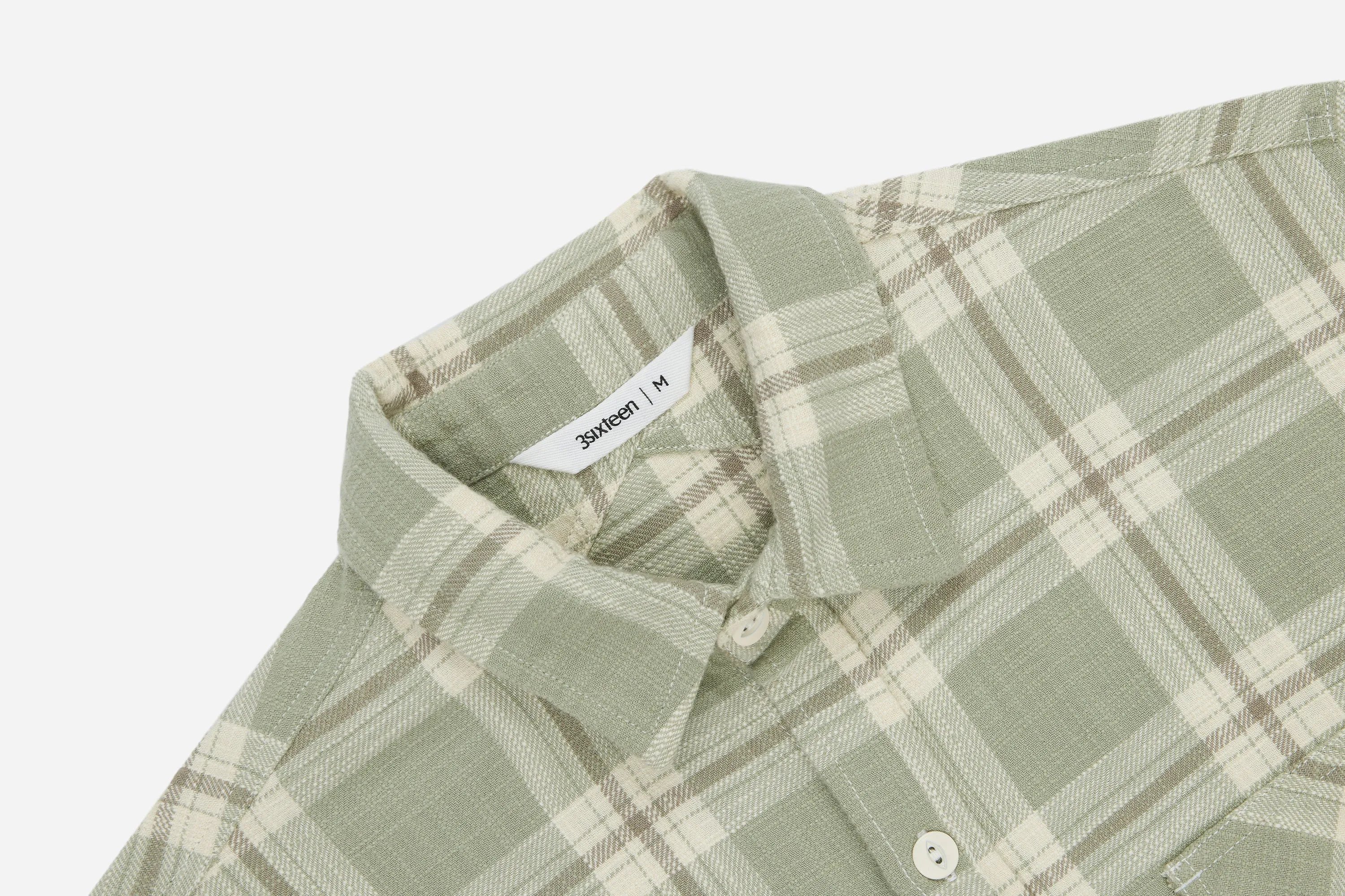 Crosscut Flannel ~ Seafoam Slub Check