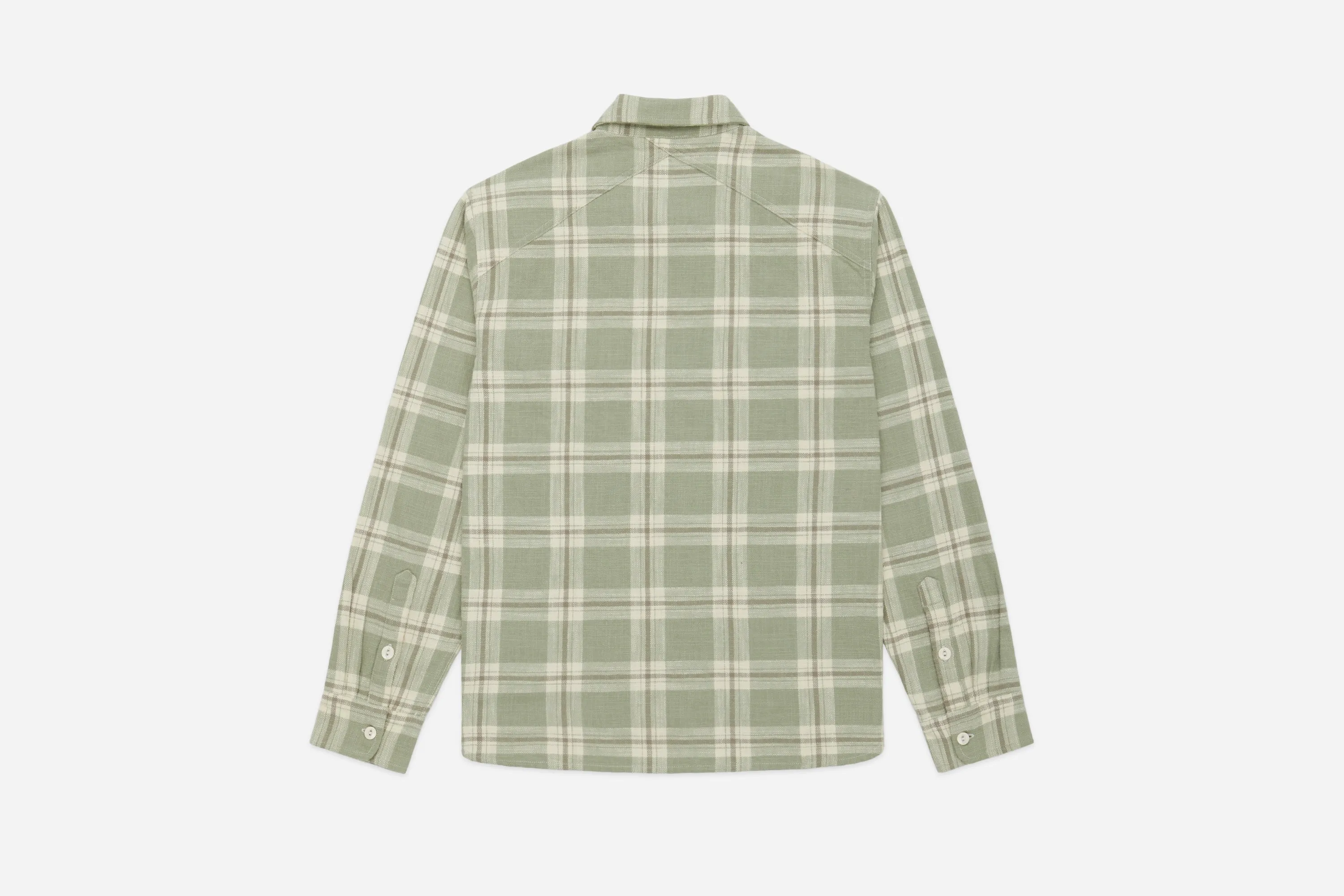 Crosscut Flannel ~ Seafoam Slub Check