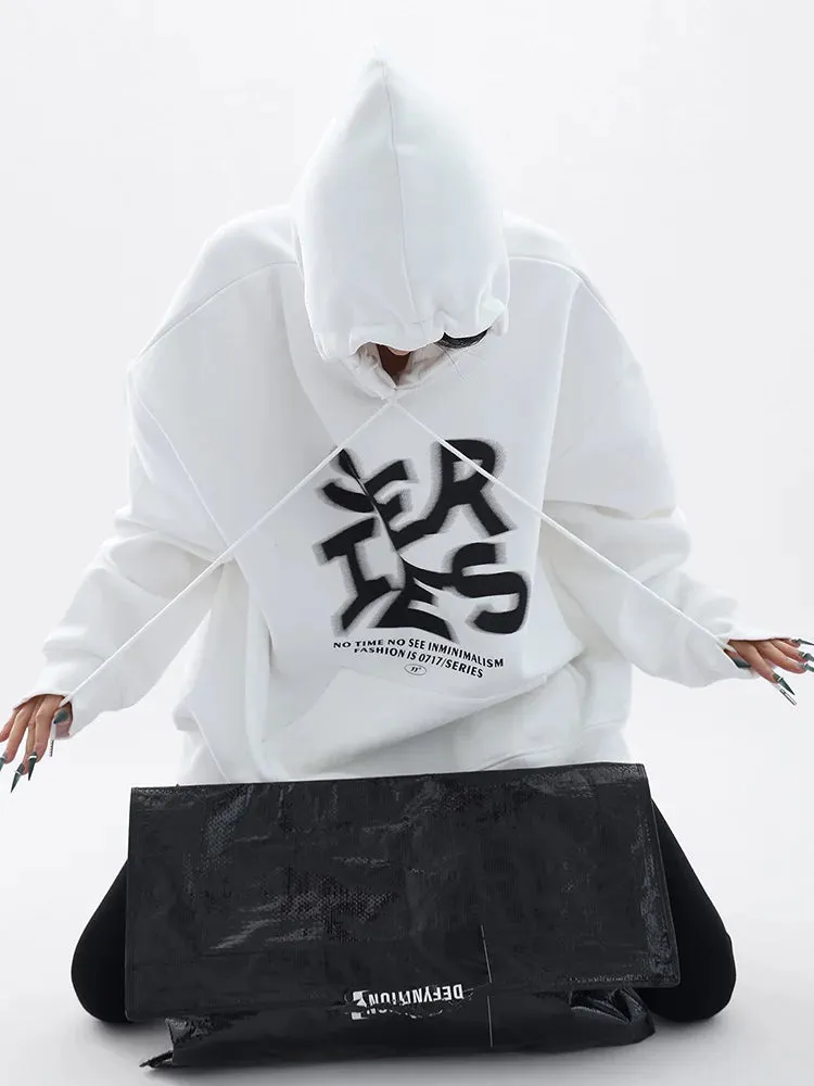 Cute Sporty Casual Fashionable Vintage Korean Style Round Pullover Hoodie