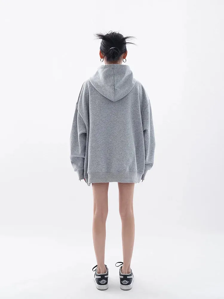 Cute Sporty Casual Fashionable Vintage Korean Style Round Pullover Hoodie