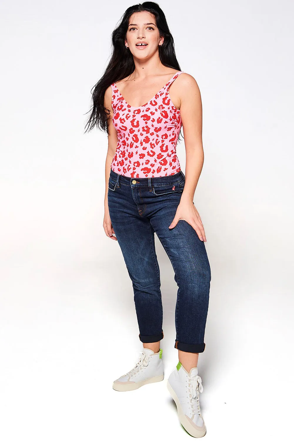 Dark Indigo Girlfriend Jeans